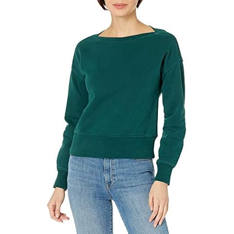 Goodthreads Sudadera Heritage en Forro Polar Mujer, Verde Abeto Cover
