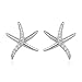 925 Sterling Silver White CZ Sparkling Little Starfish Post Stud Earrings 16 mm