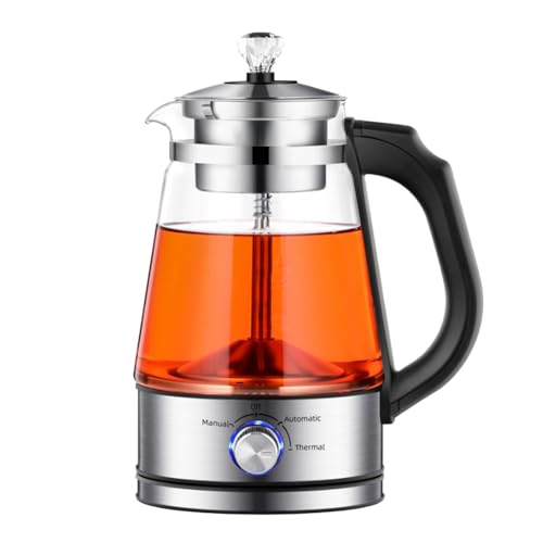 1.2L Electric Kettle Temperature Control - Automatic Tea Maker Machine with Tea Infuser, Steam Delicate Spray, Glass Tea Kettle & Hot Water Boiler, Extracting Loose Leaf Tea Coffee