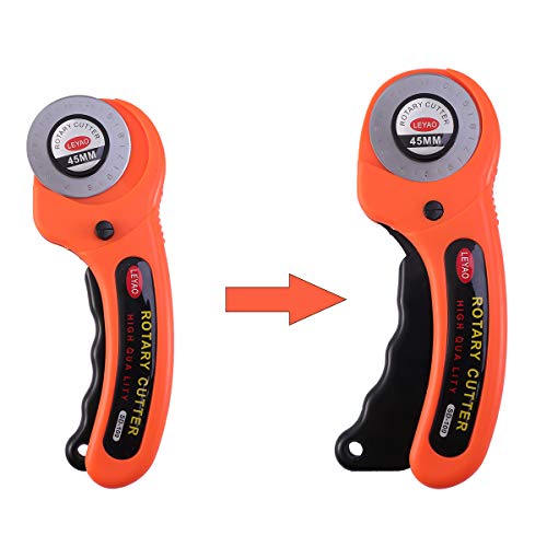 Stof Cirkelsnijden Patchwork Leder Cutter 45mm Rotary Cutter Leer Snijgereedschap Craft Knife Naaigereedschap met 5st… - Image 3