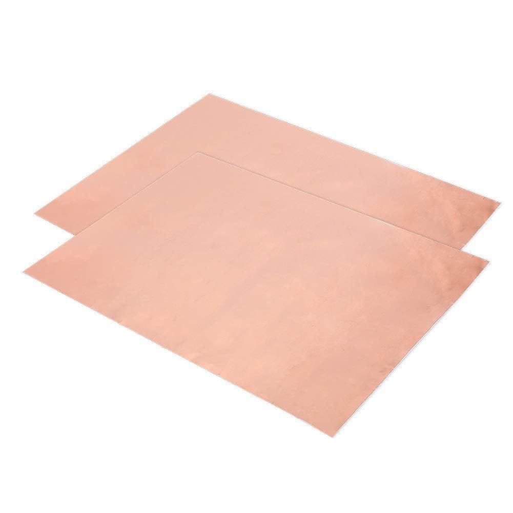 Alomejor Folia miedziana 30 cm x 20 cm jednostronna taśma foliowa EMI ekranowanie Single Conductive Adhesive do gitary EMI ekranowanie Slug Crafts