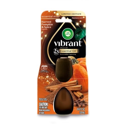Air Wick Essential Mist Refill, Harvest Pumpkin Spice, Fall Scent, Essential Oils Diffuser, Air Freshener, 1ct - image 1