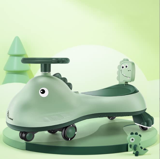 R for Rabbit Iya Iya Dino Kids Swing Car, Twister Panda Car with PU LED  Wheels, ABEC Bearing, Push Ride on Magic Car for 3+ Years Baby Boy Girl