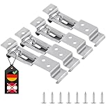 vsshe 4 Pack Plate Holder for Cars, Frameless Invisible, Stainless Steel Number Plate Holder, Universal Number Plate Holder, No Vibration, Firm And Stable, Rusty Spring Steel for Trailer Caravans