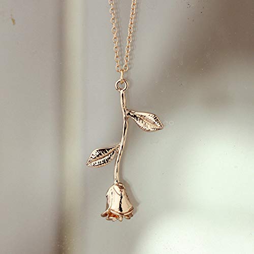 14k Rose Gold Filled Rose Necklace For Women Valentines Day Gift For Her Rose Necklace Gifts For Women
