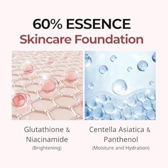 milktouch Cushion Foundation, 24H Flawless Skin, Radiant Shine, No Oxidation, Long-Lasting, Non-Creasing, 60% Hydrating Skincare Infused Korean, Stocking Stuffers, Christmas Gifts (33C Cinnamon)