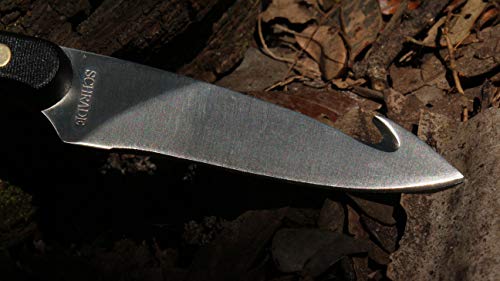 Old Timer 158OT Guthook Skinner 18,5 cm de alto carbono S.S. Faca de lâmina fixa com lâmina de 8,8 c