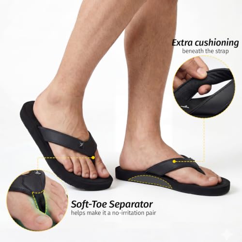Image of YOHO ArchFlex orthopedic slippers for men | Arch support for pain relief | Soft, Anti-Skid, lightweight | comfortable padded straps flip flops for Everyday