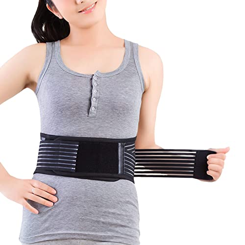 KkaFFe Back Support with Magnet, Tourmaline Magnetic Back Braces for Lower lumbar Pain Relief, Self Heating & Soothing Waist Band, Lumbar Support Belt for Herniated Disc/Sciatica (X-Large)