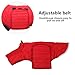 Brabtod Quilting Small Dog Winter Coat,Wateproof Dachshund Clothes with Fleece Lining,Miniature Dachshund Jacket with Leash Hole,Thick and Keep Warm-Red-S