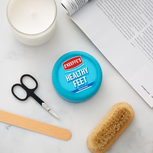 O'Keeffe's Healthy Feet Jar 91g - Foot Cream for Very Dry Skin, Cracked Heels and Feet | Instantly Boosts Moisture Levels, Creates a Protective Layer & Prevents Moisture Loss