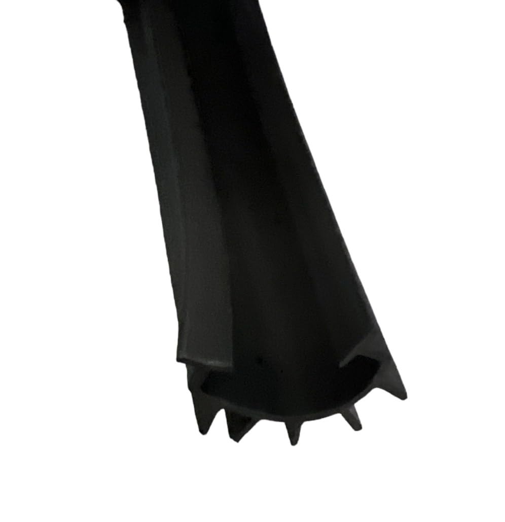 CBW KC Hardware U Shaped Rubber Door Bottom Sweep| Weather Stripping Door Seal Bottom for Front Door Bottom| Under Door Seal for Exterior Doors| Black- 48 Inch