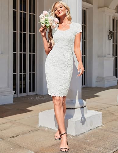 Image of GRACE KARIN Cocktail Dresses for Women Cap Sleeve Lace Dress