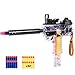 Subfusil de Juguete Eléctrico Uzi, Lanzadores de Espuma de Juguete Automáticos con 120 Balas Suaves, 1 Gafas y 1 Objetivo, Niños,Transparent