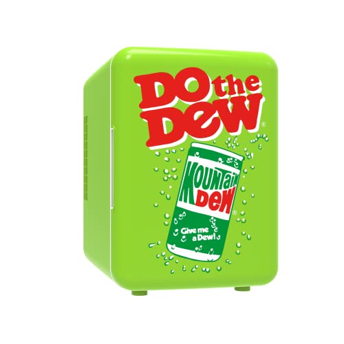 CURTIS-MIS151MD-Mountain-Dew-Retro-Mini-Portable-Compact-Personal-Fridge-Cooler-4-Liter-Capacity-Chills-Six-12-oz-Cans-100-Freon-Free-Eco-Friendly-6-WhiteGreen CURTIS MIS151MD Mountain Dew Retro Mini Portable Compact Personal Fridge Cooler 4 Liter Capacity Chills Six 12 oz Cans 100 Freon Free Eco Friendly 6 WhiteGreen