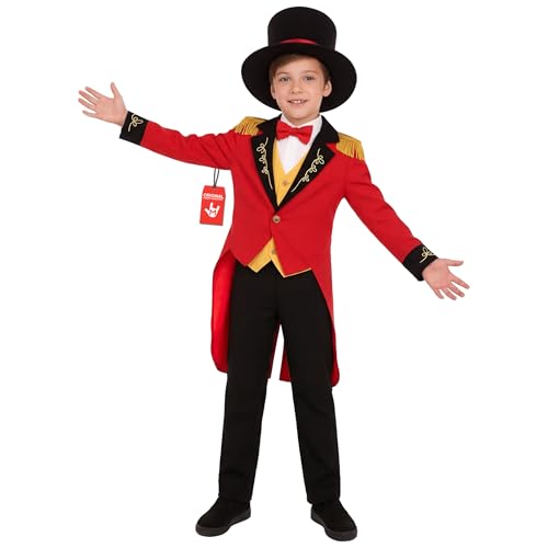 Fun Shack Déguisement Cirque Enfant, Costume Cirque Enfant, Veste Dompteur, Monsieur Loyal, Déguisement Halloween Enfants, Costume Carnaval Garcon M