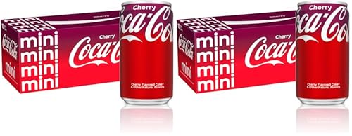Coca-Cola Cherry Soda Soda Soft Drink Mini Cans, 7.5 fl oz, 20 Pack