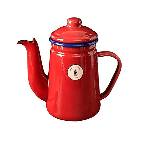 Rote Kaffeekanne Teekannen Emaille Gas Kessel Herd Für Induktionskochfelder Gas Keramik Küche, 1 Liter B.