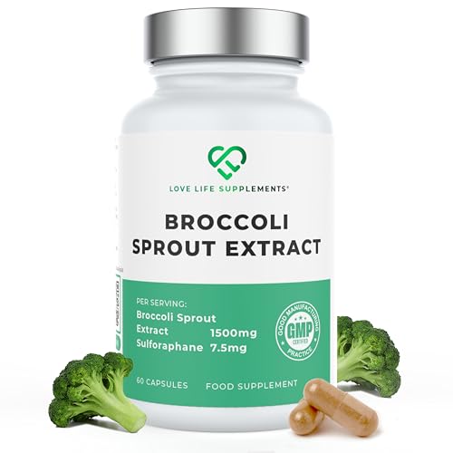 Broccoli Sprout Extract by LLS | Contains Activated Sulforaphane | 60 Capsules | 15 000mg of Whole Plant Equivalent per Serving | Sulforaphane Supplement | Potent Antioxidant Content