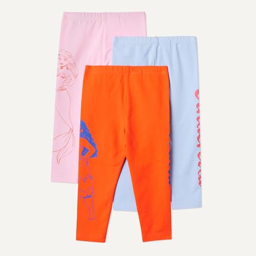 Image of Amazon Essentials Girls' Cotton Stretch Leggings, Multipacks