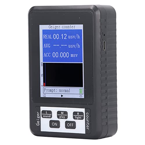 ciciglow Detector de Radiación Nuclear, Contador Geiger, Medidor de Radiación Beta, Gamma, Alarma Radiactiva de Rayos X Utilizado en Entornos de Fábrica, Entorno Doméstico 80cpm μsv