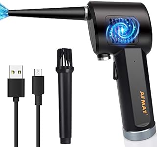 Cordless Air Duster for Computer, Better Choice for Air Can Duster, Compressed Air Can, Air Canister, Spray Air Duster for Computer, w/ 6000mAh Rechargeable Battery, 10W Fast Charging, 33000 RPM