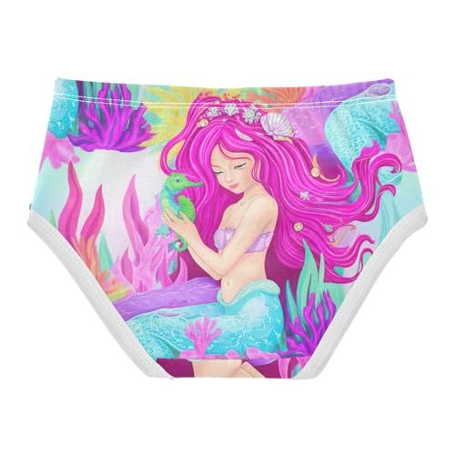 Cute Mermaid Pink Girls Underwear Toddlers 2t Cotton Little Girl Panties Fancy Kids Undies Briefs2