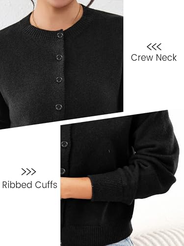 Image of Ibeauti Cropped Cardigan Sweaters for Women 2026 Trendy Spring Y2k Outfit Long Sleeve Button up Open Front Short Knit Sweater