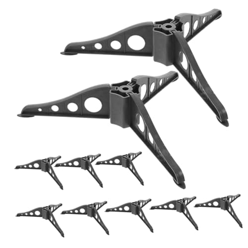 Cabilock 10pcs Base Christmas Christmas Stands Xmas Inflatable The Christmas Platform Mini Flocked Christmas Fake Christmas Ornaments Black