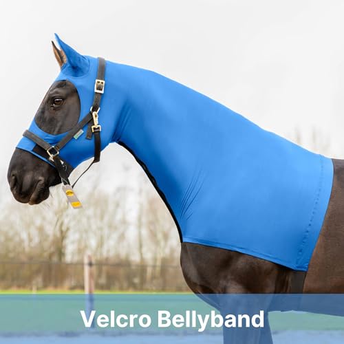 Image of Resistance Horse Hood Slinky Lycra Zippered Mane Braid Shoulder Guard - Horse Sleazy Slickers Care Sheet