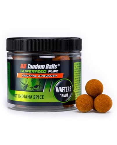 Tandem Baits Superfeed Pure Wafters Hot Indiana Spice | Pop-Ups | Carpfishing Pesche Pesca Accessori | Alimentatore Per La Pesca Carpa | Pesca Accesso