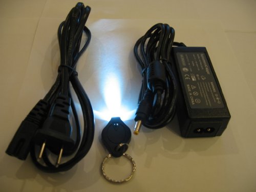 NEW Ac Adapter Charger replacement for HP Mini 110-1026NR 110-1030NR 110-1031NR PC, HP Mini 1000 1033CL 1100 210-1032CL 210-1142CL, HP Mini 110-3015DX 110-3030NR 110-3031nr Laptop Notebook Battery Power Supply Cord Plug (FREE Galaxy Bang LED Flashlight Keychain Light with your Order)