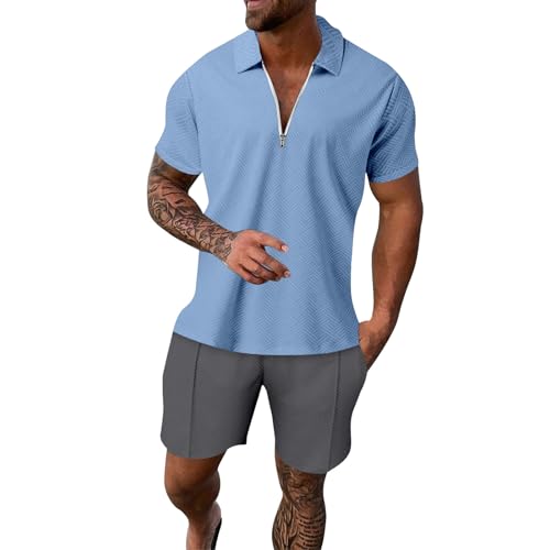 Ensemble homme t-shirt et short grande taille XXXXL pour rester au frais