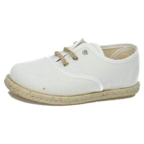 MADE IN SPAIN 267/L ESPARTEÑAS DE Lona NIÑO Zapatillas Blanco 25