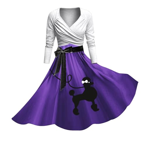 Robe deux pièces lady 1950 poodle sublimatrice pour femme ronde cherchant confort et style