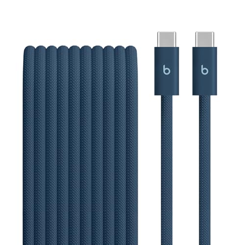 Image of Beats 240W USB-C to USB-C Braided Cable, Fast-charging, Durable /Tangle-free, Compatible with Apple and Android Devices (3m) - Nitro Navy
