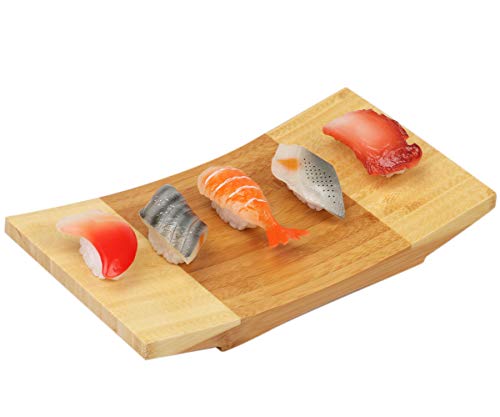 Sushi Serving Plate Board Bamboo Japanese Sushi Serving Board Cutting Tray for Food