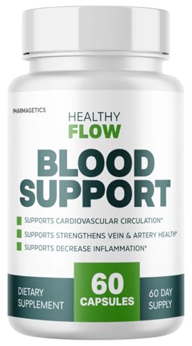 Healthy Flow Blood Health Support Capsules, Official Healthy Flow Blood Pills with All Natural Ingredients, Advanced Formula Support Supplement with Premium Vitamins for Men & Women 60 Capsules