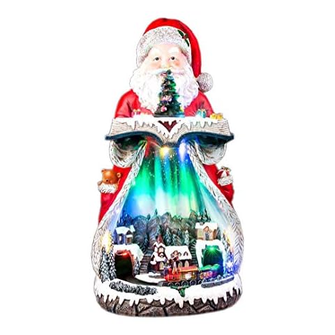 Nostalgia Musical Box Santa Claus with Music Winter Landscape and Train Winter Decoration Cover