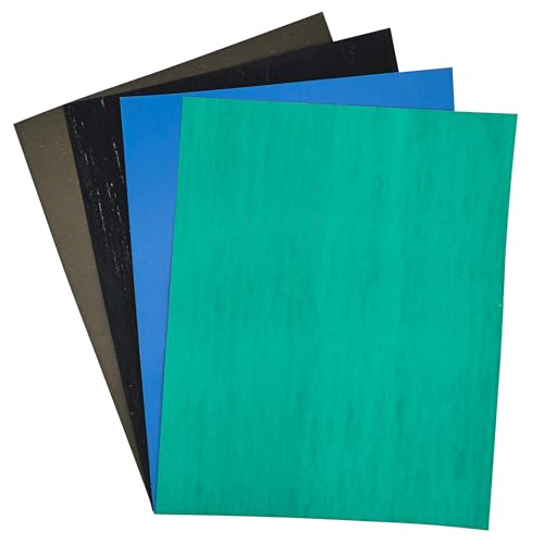 Gasket Making Material Paper Sheet High Temp Pressure Chemical Grade for Gasoline Diesel Oil Air Compressor DIY Rebuild Sealing (4 pcs Mixed)