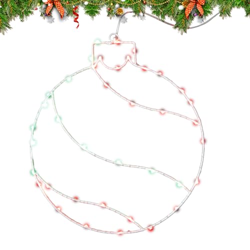 Decoraciones luminosas para ventana navideña | Luces LED bolas decorativas de Navidad, adornos para fiestas, para el hogar, interior, al aire libre, fiesta, vacaciones, aula, salón