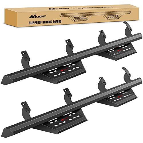 Image of Nilight Running Boards for 2007-2021 Toyota Tundra CrewMax Cab 3.6 Inch Drop Side Steps Bolt-on Black Powder Coated