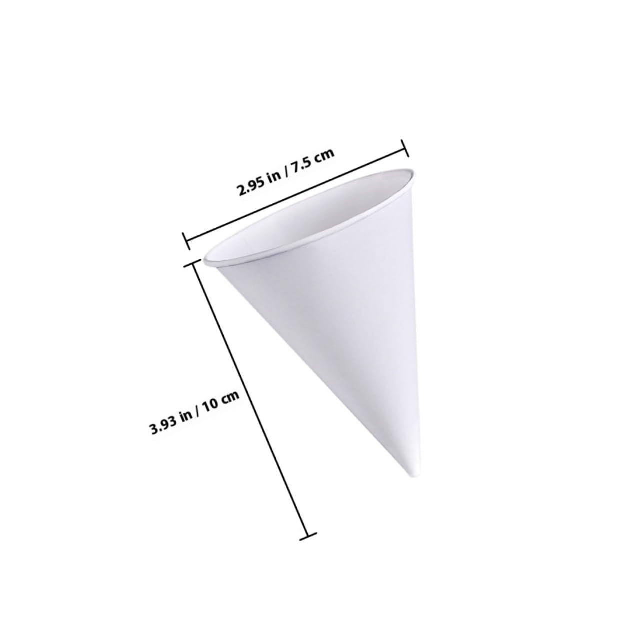200 Pezzi bicchiere di carta a cono rosa riutilizzabile portatile portabevande bicchieri di carta tazza a forma di cono coppa a cono bicchiere per bere bianca