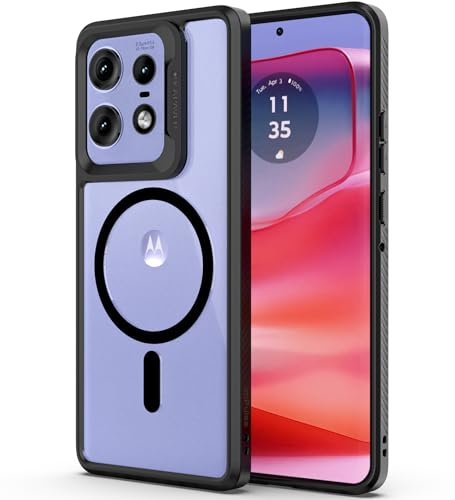 Image of KAPAVER Mag-X Back Cover Case for Motorola Edge 50 Pro (TPU+PC) (Mag-X Black)