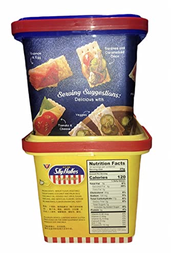 Skyflakes My San Crackers Original & Garlic Flavor, 32 Count (Pack of 2)
