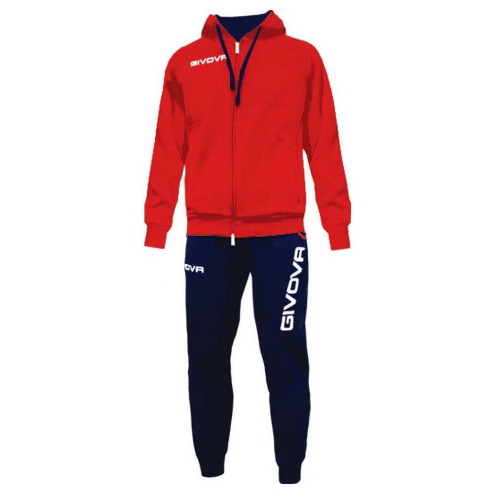 Givova Visa, Men's Gym Suit, Multicoloured(red/blue),2XS