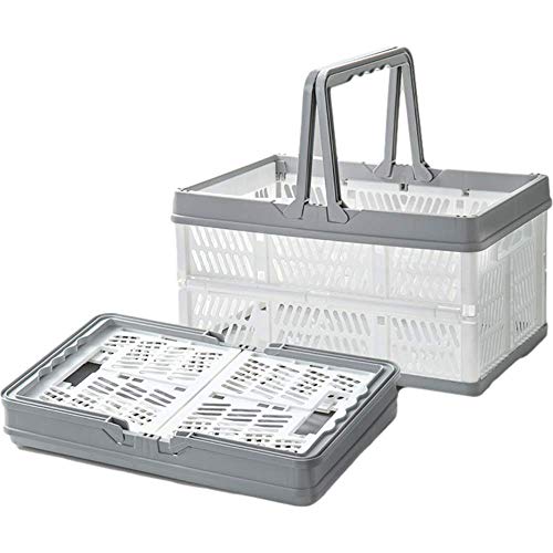 BYYX® Lot de 2 paniers de courses avec poignées en plastique robuste pour pique-nique Cover