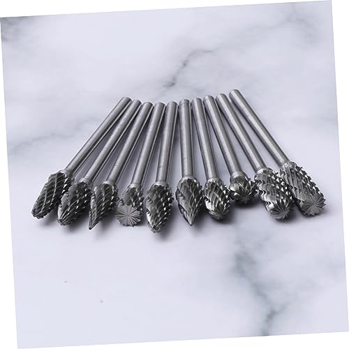 Set de 10 fresas rotativas de acero tungsteno para tallar miniatura 7