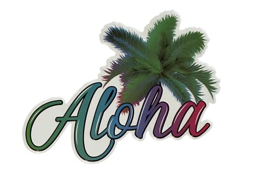 Imán Decorativo Hoja de Palma Hawaii 5x4 pulgadas miniatura 1