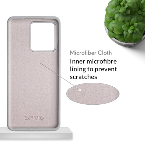 Image of SPRIG Compatible with Moto Edge 40 Premium SilkTone (Liquid Silicone) Back Cover Drop Tested Shock Proof Mobile Case for Men, Women, Boys and Girls with Camera Protection (Light Grey)